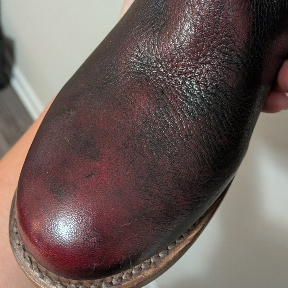 NEW Freebird Carson Leather Tall Boots Sz 11 Deep Wine & Brown - Picture 11 of 12